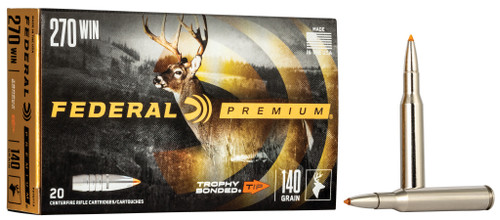 Federal Premium 270 Winchester Ammo 140 Grain Bonded Polymer Tip Box of 20
