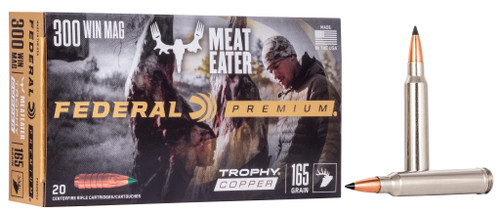 Federal Premium Trophy Copper 300 Winchester Magnum Ammo 165 Grain Federal Trophy Copper Polymer Tip Lead Free Box of 20