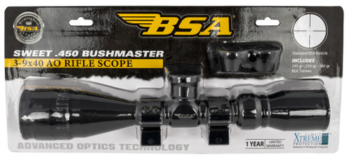 BSA 450 Bushmaster Rifle Scope 3-9x 40mm Duplex Reticle Matte Black