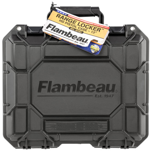Flambeau 1312SN Range Locker HD Pistol Case Black Polymer
