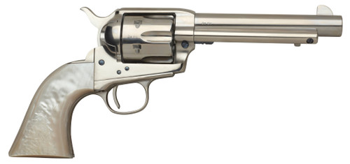 Taylor's & Company 1873 Cattleman 45 LC Revolver 5.5" Nickel Barrel 6 Round Ivory Grip