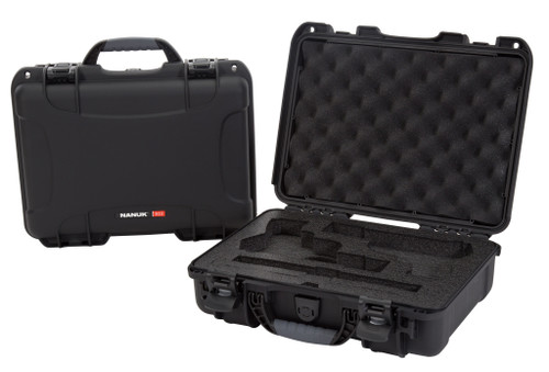 Nanuk 910 Classic 2 Up Pistol Case Black Polymer 13.20" x 9.20" x 4.10"