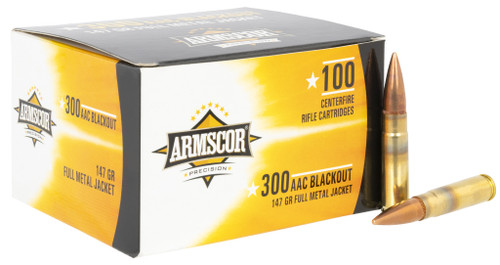 Armscor Value Pack 300 Blackout Ammo 147 Grain FMJ Box of 100