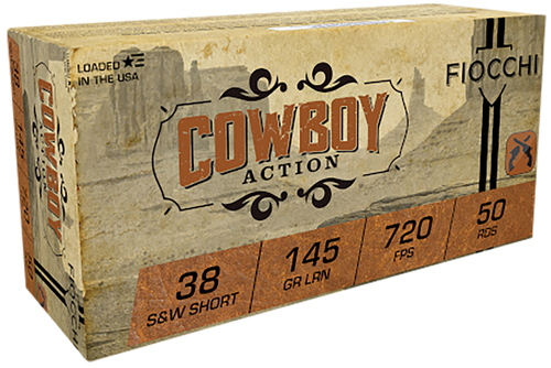 Fiocchi .38 S&W Short Ammo 145 Grain Lead Round Nose Box of 50