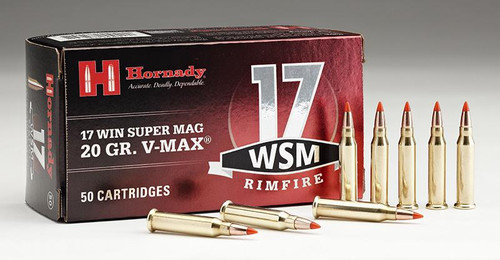 Hornady Rimfire Ammo .17 WSM 20gr VMAX 50/Box