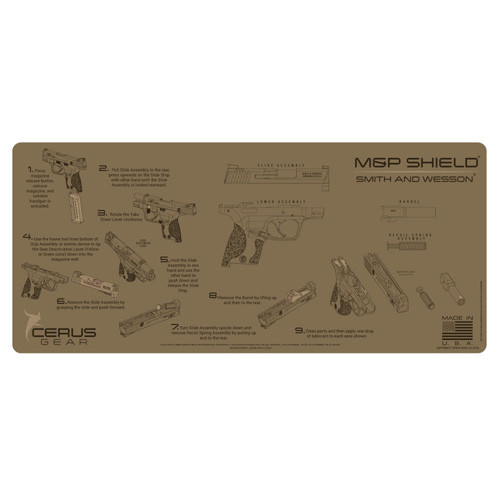 Cerus Gear M&P Shield Instructional Promat 12" x 27" Coyote Tan