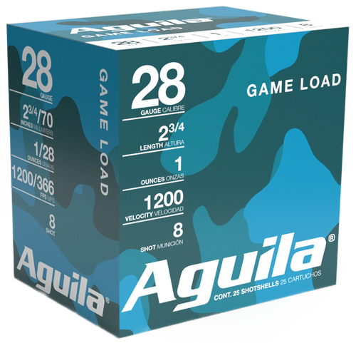 Aguila High Velocity Shotshells 28 Gauge 2-3/4" 1 oz #8 1200 fps Box of 25