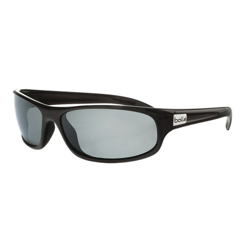 Bolle Anaconda Sunglasses Shiny Black Frame Polarized Grey Lens