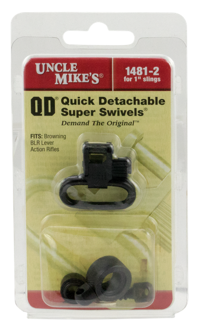 Uncle Mike's Quick Detachable Sling Swivel Set Browning BLR 1" Black
