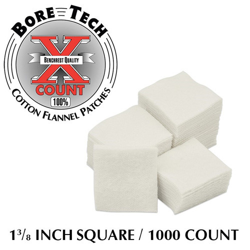 Bore Tech Gun Cleaning Patches 243 Caliber, 6mm Square Cotton 1000PK