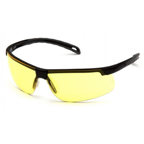 Pyramex Safety Products Ever-Lite Eye Protection Amber Lens Black Frame