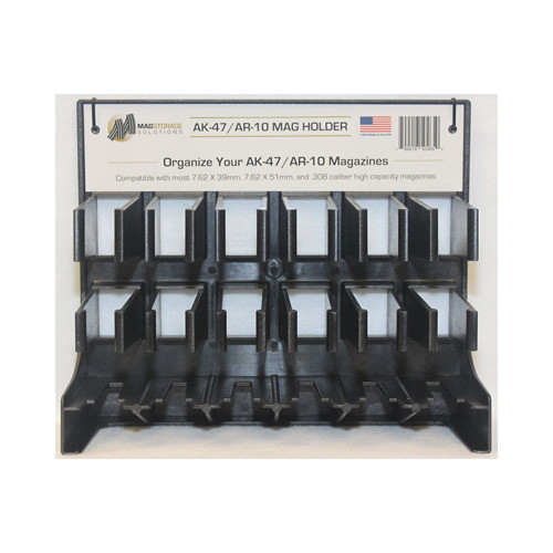 Mag Storage Solutions AK-47/AR-10 Mag Holder, Black, 6 Mags