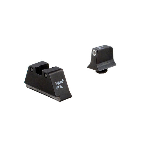 Trijicon Suppressor/Optic Height Sights Glock Large Frames Front White Outline/Green Tritium Rear Black Outline/Yellow Tritium