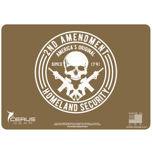 Cerus Gear Handgun Promat Cleaning Mat Coyote Tan 12" x 17"