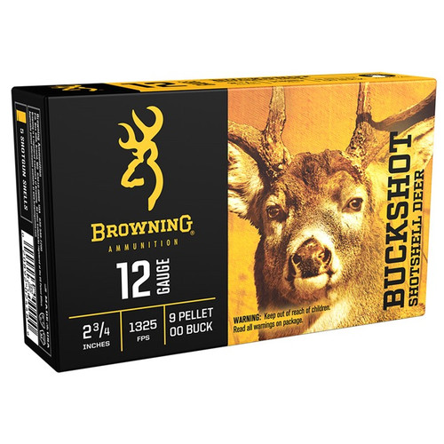 Browning 12 Gauge 2-3/4" 9 Pellet 00 Buckshot 5/Box