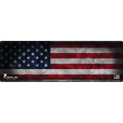 Cerus Gear American Flag Rifle Cleaning Mat 12" x 36"