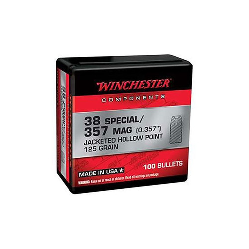 Winchester Bullets 38 Caliber .357" 125gr JHP 100/Box