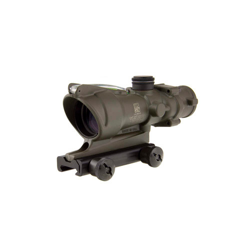 Trijicon ACOG TA31 BAC Rifle Scope 4x 32mm Dual-Illuminated Green Horseshoe 223 Remington Reticle with TA51 Flattop Mount Cerakote Olive Drab