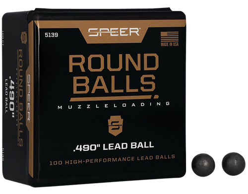 Speer 50 Caliber Muzzleloader Bullets (490 Diameter) Round Ball Box of 100