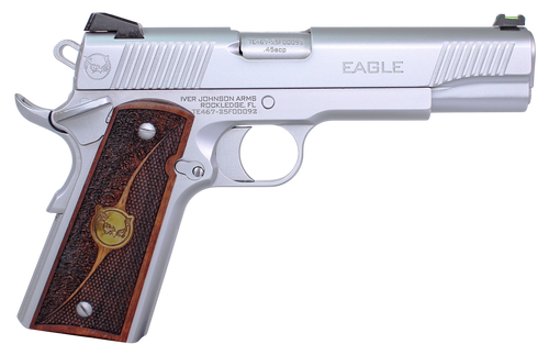 OAKS WHOLESALE DIST/IVER .45 ACP 8+1 Wood Chrome