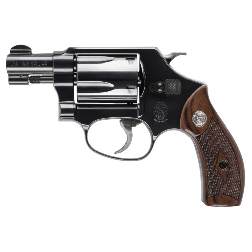 Smith & Wesson Model 36 38 Special +P Revolver 1.88" Blued Barrel 5 Round Walnut Grip - Image 1 Smith & Wesson Model 36 38 Special +P Revolver 1.88" Blued Barrel 5 Round Walnut Grip - Image 1