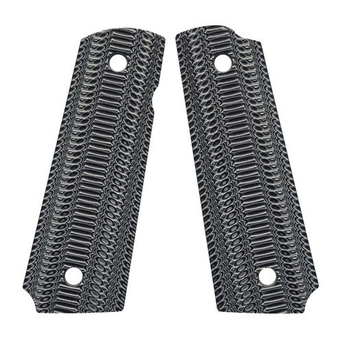 VZ Grips Alien 1911 Grips Black Gray G10 Full Size Ambidextrous