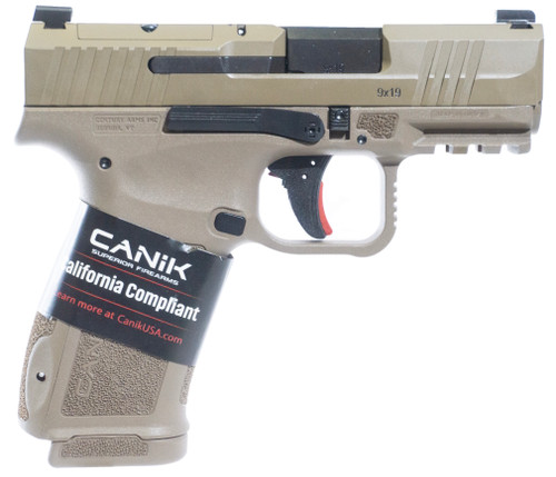 Canik Mete MC9 L 9mm 3.18" 10+1 Interchangeable Backstrap Colored - FDE