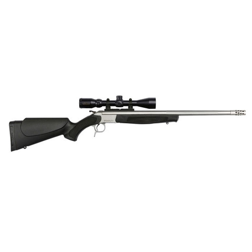 CVA Scout TD Single Shot Rifle 450 Bushmaster 25" Stainless Steel Barrel Black Synthetic Stock