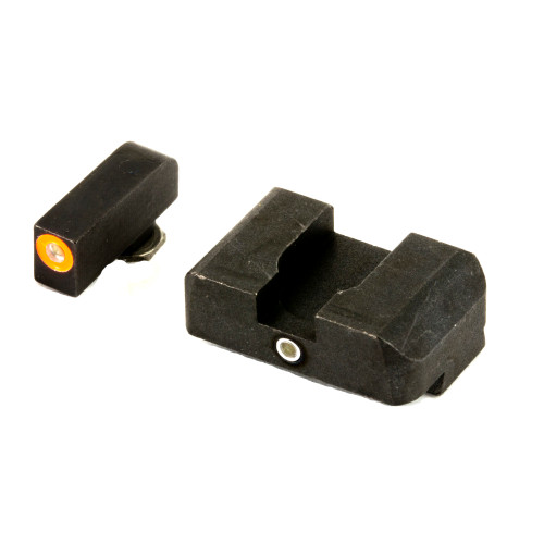 Ameriglo I-Dot Night Sight Set for Glock 20, 21, 29, 30, 31, 32, 36, 40, 41 Tritium Green Dot Front with Orange Outline, Single Dot Rear