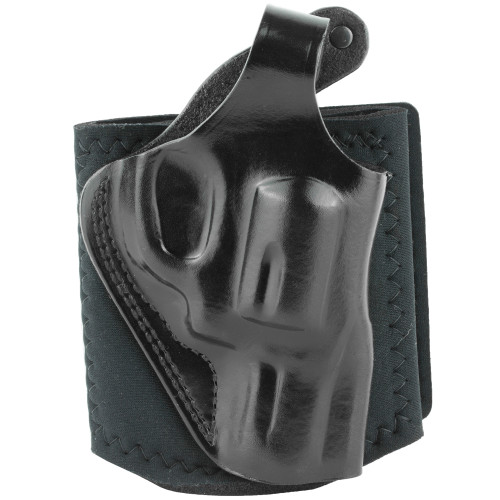 Galco Ankle Glove Ankle Holster Right Hand S&W J Frame 2" Barrel Leather Black