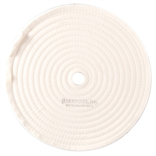 Brownells Muslin Polish Wheel Stitched 10" x 3/8" Thick 7/8" Arbor