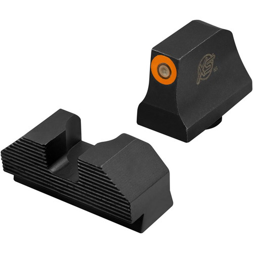 XS Sight Systems Minimalist Suppressor Night Sights Glock 17/19/22-24/26/27 Black/Orange