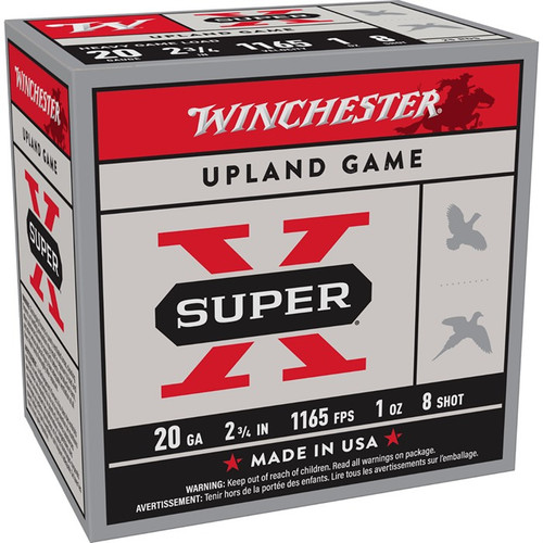 Winchester Super-X 20 Gauge 2-3/4" #8 Shot Heavy Game Load Case of 250
