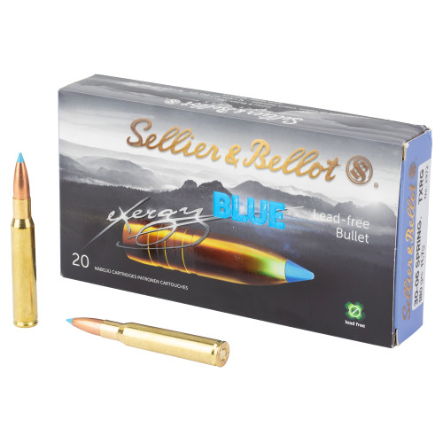 Sellier & Bellot Exergy Blue 30-06 Springfield Ammo 180 Grain Boat Tail Box of 20