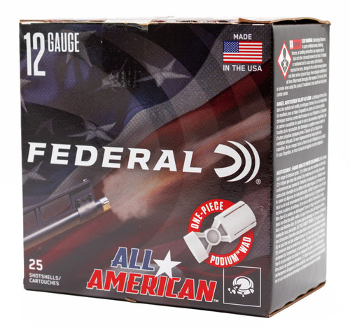 Federal 12 Gauge Ammo 2.75 Inch 1-1/8 Oz #8 Shot Box of 25