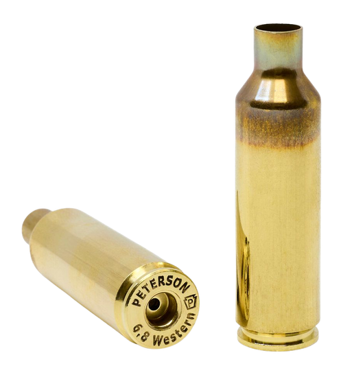 Peterson Cartridge 6.8 Western Unprimed Brass Cases 50-Pack