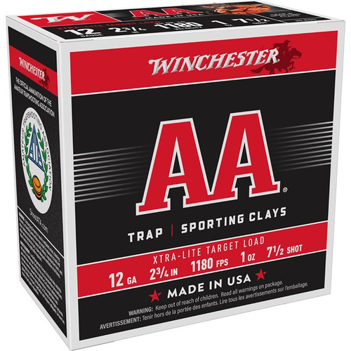 Winchester AA 12 Gauge 2-3/4" #7.5 Shot Xtra-Lite Target Load Box of 250