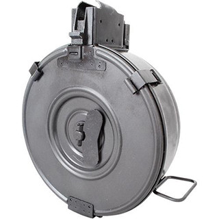 Red White & Blue AK-47 75-Round Drum Magazine 7.62x39 Black Steel