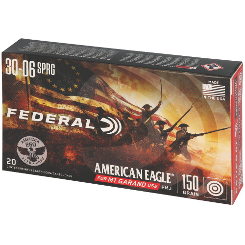 Federal American Eagle 30-06 Springfield Ammo 150 Grain Full Metal Jacket Box of 20