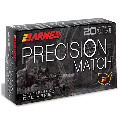 Barnes Precision Match 6mm ARC Ammo 105 Grain Open Tip Match Box of 20