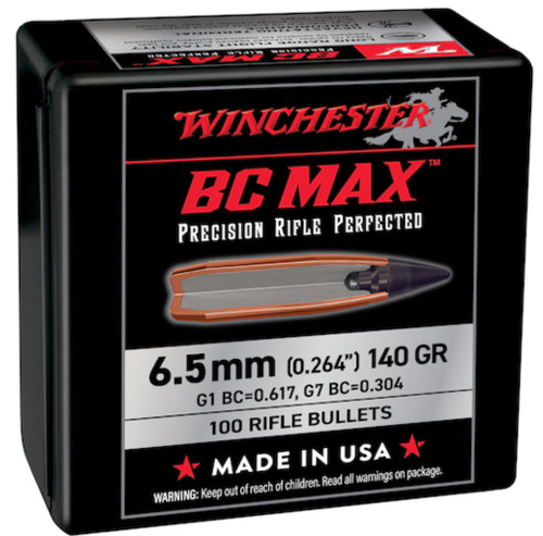 Winchester 6.5mm 140 Grain Supreme BC Max Boat Tail Box of 100