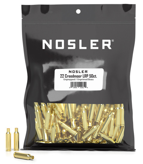 Nosler 22 Creedmoor Brass Bag of 50 (Bulk Packaged)