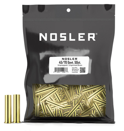 Nosler 45-70 Government Brass Bag of 50 (Bulk Packaged)