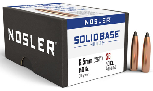 Nosler 6.5mm 140 Grain Solid Base Soft Point Box of 50
