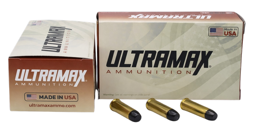 Ultramax 45 Long Colt Ammo 250 Grain Plated Flat Point Box of 50