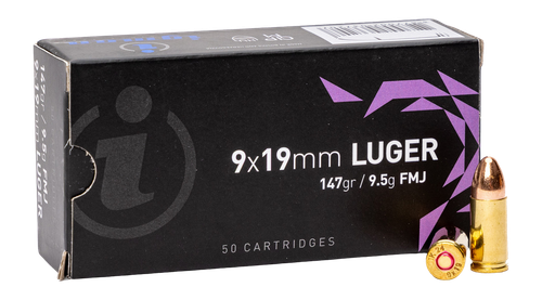 Igman 9mm Luger Ammo 147 Grain Full Metal Jacket Box of 50