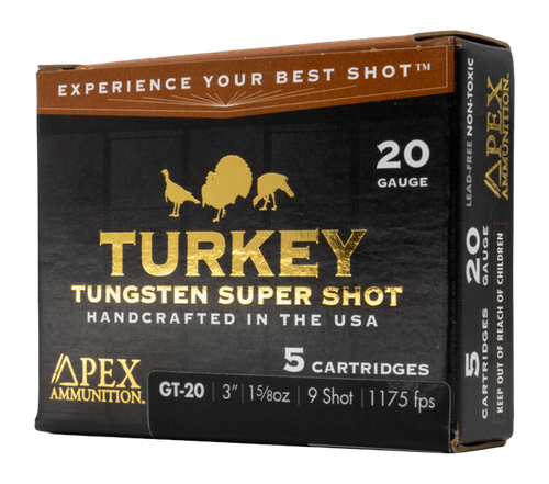 Apex Ammunition 20 Gauge 3" #7.5/#9 Shot Steel Load Box of 10