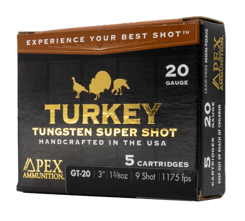 Apex Ammunition 20 Gauge 3" #9 Shot Steel Load Box of 5