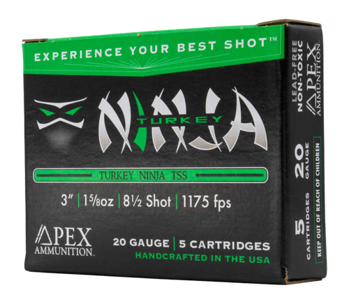 Apex Ammunition Ninja 20 Gauge 3" #8.5 Steel Shot Waterfowl Load Box of 5