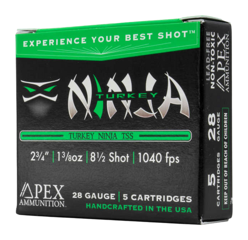 Apex Ammunition Ninja 28 Gauge 2-3/4" #8.5 Shot Steel Load Box of 50